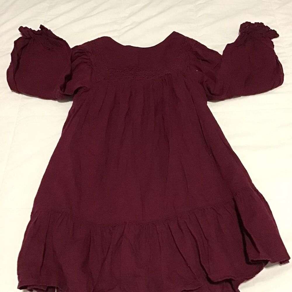 Cat & jack Girls's Burgundy and Red Dress